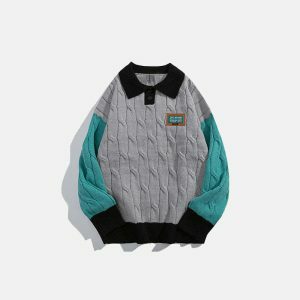 90s aesthetic sweater youthful & iconic style 8874