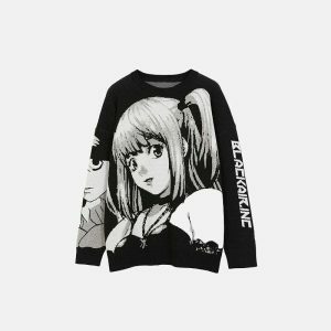 anime girl sweater   youthful & vibrant streetwear icon 7715