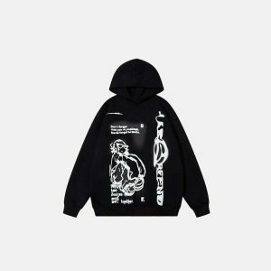 bored youth hoodie youthful bored graphic hoodie streetwise & trendy 7682