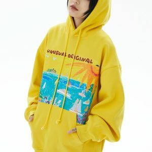 california beach hoodie iconic graphic print & style 1734