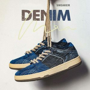 casual denim canvas sneakers youthful streetwear essential 3544