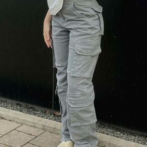 chic baggy cargo pants for women   sleek urban comfort 7566