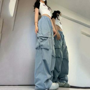 chic baggy cargo pants for women sleek & urban fit 4569