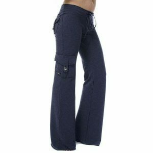 chic elastic wideleg cargo pants youthful & sleek design 4605