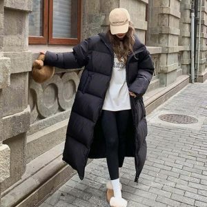 chic full length puffer jacket sleek winter essential 6253