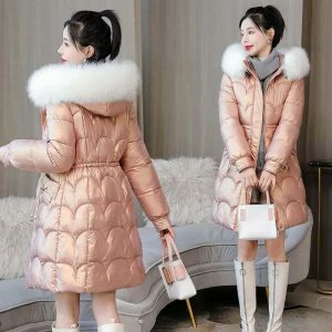 chic long quilted puffer jacket   sleek & warm essential 1922