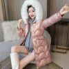 chic long quilted puffer jacket   sleek & warm essential 3910