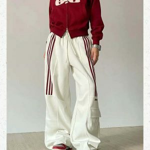 chic loose sweatpants with side pockets youthful comfort 4926