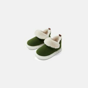 chic plain snow slippers cozy & minimalist comfort 7902