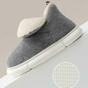 chic plain snow slippers cozy & minimalist comfort 8404