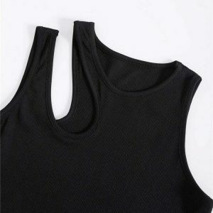 chic rib knit tank top sleek & youthful streetwear essential 2324