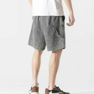 chic washed baggy shorts high waist & youthful appeal 5679