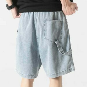 chic washed baggy shorts high waist & youthful appeal 6062