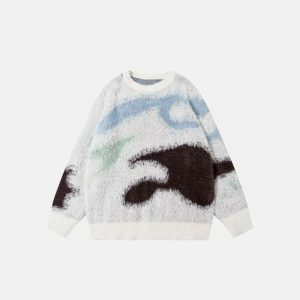 color block ice cream sweater youthful & vibrant design 5024