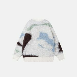 color block ice cream sweater youthful & vibrant design 7155