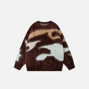 color block ice cream sweater youthful & vibrant design 7170