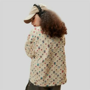 color patch denim jacket   youthful & eclectic streetwear 7594