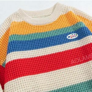 color splicing sweater dynamic & youthful streetwear choice 7763