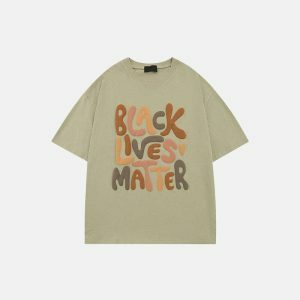 colorful blm letter tee   youthful & bold statement piece 3346