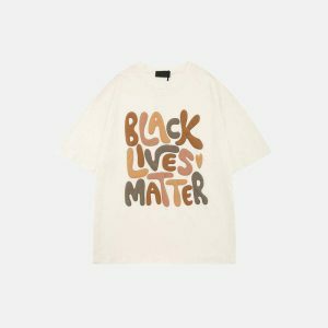 colorful blm letter tee   youthful & bold statement piece 5397