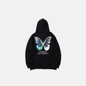 colorful butterfly hoodie   youthful & vibrant streetwear 6871