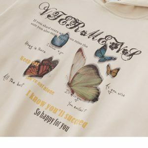 colorful butterfly hoodie   youthful graphic print design 1357