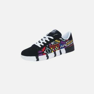 colorful graffiti skate shoes   urban & youthful street style 8200