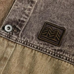 crafted coffee denim jacket iconic stitch detail 4601