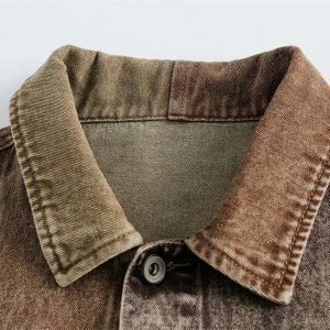 crafted coffee denim jacket iconic stitch detail 8507