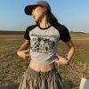 cute & youthful cats crop tops   streetwear charm 7894