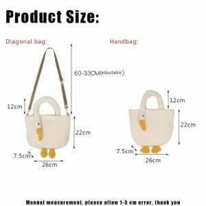 cute goose shaped bag   quirky & youthful street style 3691