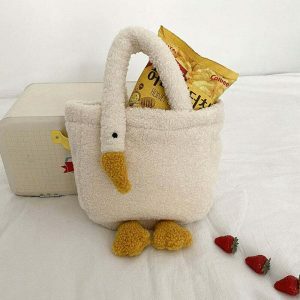 cute goose shaped bag   quirky & youthful street style 3758