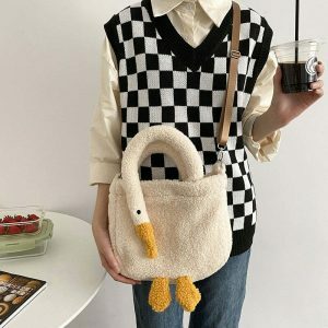 cute goose shaped bag   quirky & youthful street style 5870