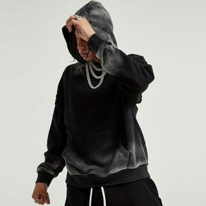 dark gradient hoodie sleek wash & urban appeal 7634