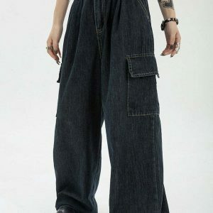 denim blue cargo pants sleek design & urban appeal 2035