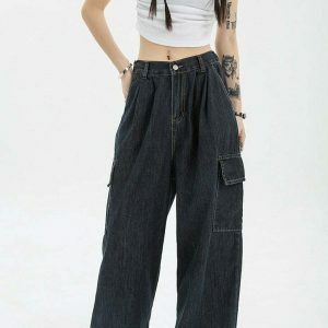 denim blue cargo pants sleek design & urban appeal 4550