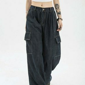 denim blue cargo pants sleek design & urban appeal 6688