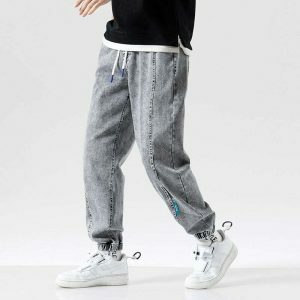 denim joggers baggy jeans youthful & sleek streetwear staple 2089