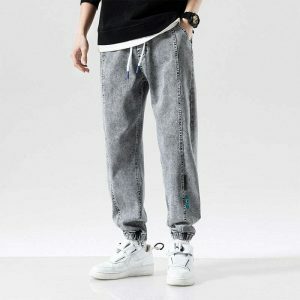 denim joggers baggy jeans youthful & sleek streetwear staple 2093