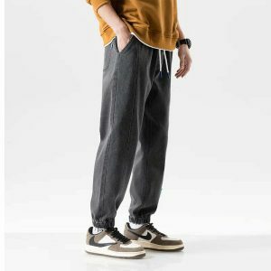 denim joggers baggy jeans youthful & sleek streetwear staple 2644