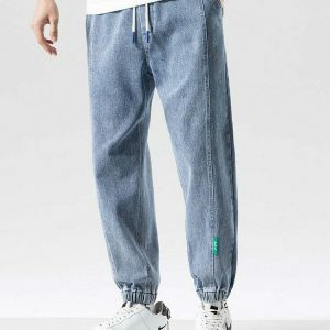 denim joggers baggy jeans youthful & sleek streetwear staple 2863