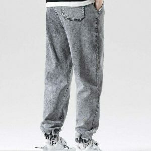 denim joggers baggy jeans youthful & sleek streetwear staple 3315