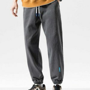 denim joggers baggy jeans youthful & sleek streetwear staple 4511