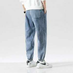 denim joggers baggy jeans youthful & sleek streetwear staple 6833