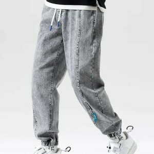 denim joggers baggy jeans youthful & sleek streetwear staple 6937