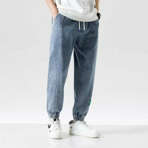 denim joggers baggy jeans youthful & sleek streetwear staple 8452