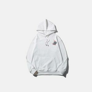 dragon embroidery hoodie oversized & youthful streetwear 7200