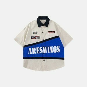 dynamic areswings racing shirt   youthful urban style 7663