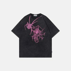 dynamic cracked lightning spiderweb tee urban & edgy 5509