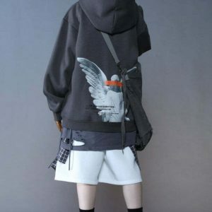 dynamic disintegration hoodie   youthful urban style 7333